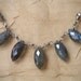 Delicate labradorite silver chain necklace Romantic marquis link necklace Wire jewelry Bridal necklace