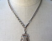 Antique English Medal Fob Necklace with Albert chain