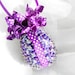 Purple Easter Egg Beaded Sequins Ornament