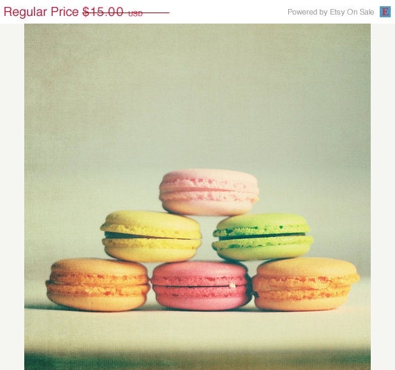 SALE 30% OFF Art for Kitchen food: french macarons No.3 5x5 Fine Art Food Photography Pastel Cookies Kitchen Art kitchen wall art