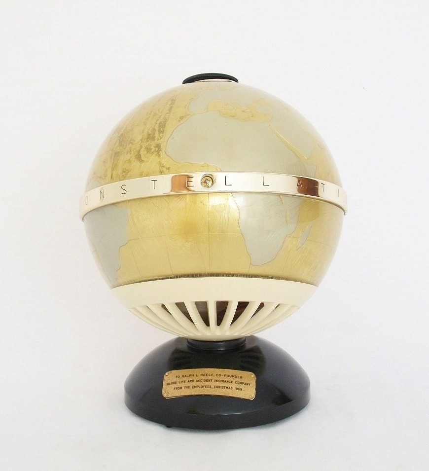Vintage 1950s Globe Radio with Commorative Plaque - TREASURY PICK