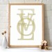 12x15 Love Layers in Mustard. Typography Print - 112