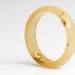 caramel and gold thin multifaceted eco resin ring - size 7.5