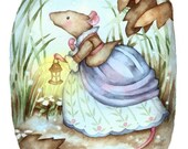 Wandering At Dusk - Original Georgian Mouse Painting