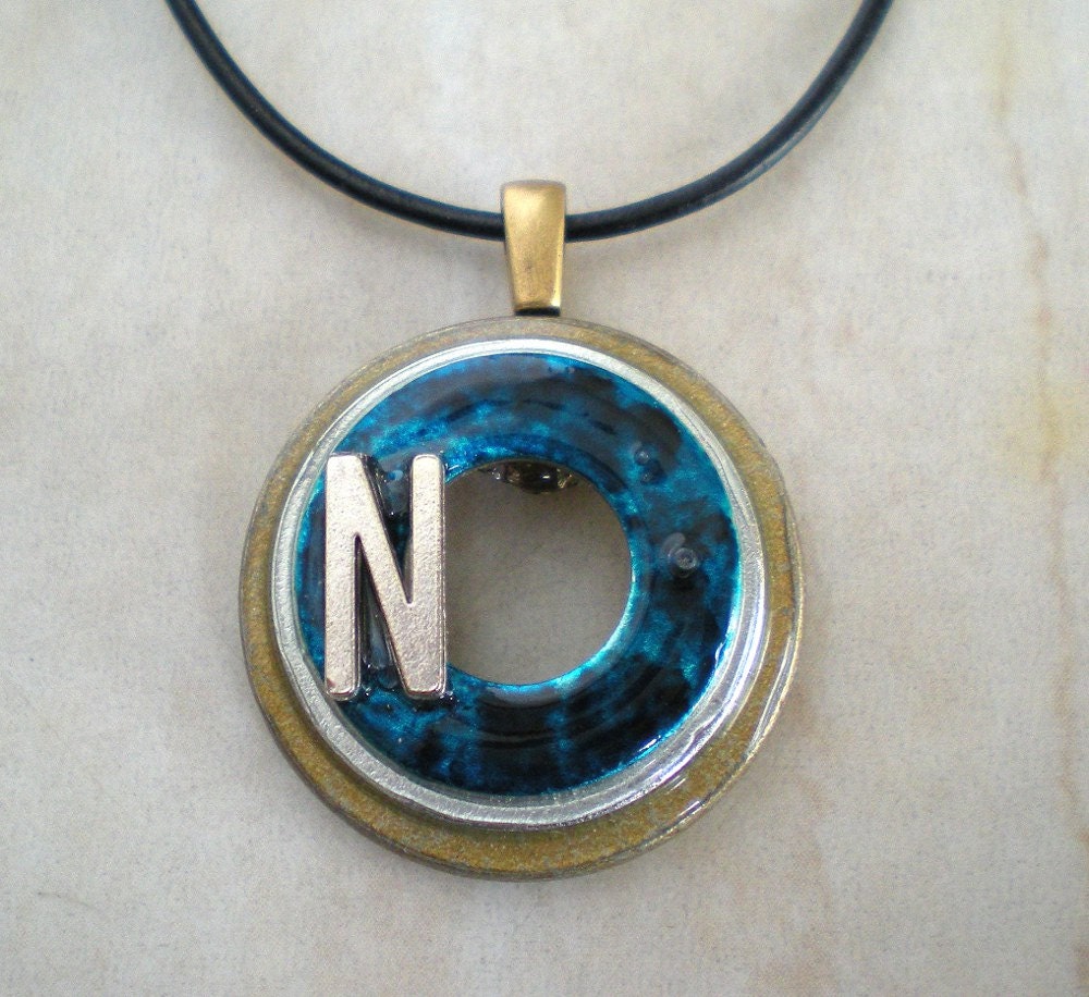 Initial Necklace: Letter N - Monogram Jewelry - Initial Jewelry - Men's Jewelry - Men's Necklace - Personalized Jewelry - Father's Day