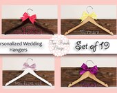 15% off Set of 19 Personalized Custom Bridal Hanger, Brides Hanger, Bride, Name Hanger, Wedding Hanger, Personalized Bridal Gift