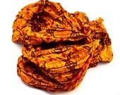 Boho Tribal Infinity Scarf Dark  Orange ...Goldenrod...Artistic Pattern, beautiful..It is a pattern full of energy..amo