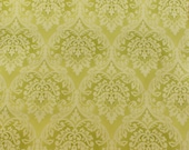 Vintage Green Damask Wallpaper Roll, Awesome Color, circa 1970