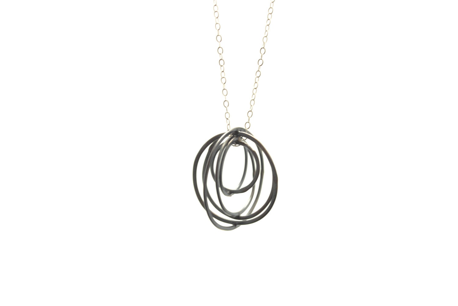 Handmade Jewelry. Sterling Silver Oxidized Wire Elipticals. Urban Chic Jewelry