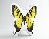 Yellow Swallowtail Butterfly Canvas Printed Pillow