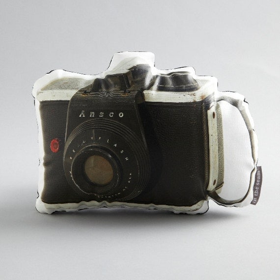 Vintage Ansco Camera Canvas Printed Pillow