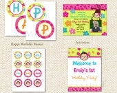 Luau Mod Monkey - DIY Printable Birthday Party Pack Package