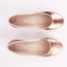 up-cycled leather ballet flats. cleopatra.