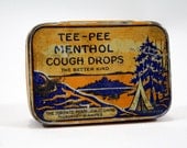 Vintage Tee-Pee Menthol Cough Drop Tin