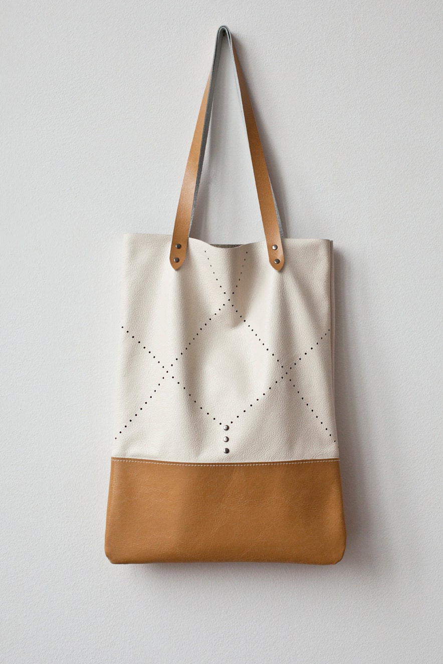 Tan Perforated Tote bag No. TL- 5002