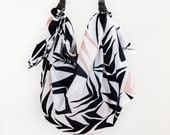 Angles Furoshiki & Black Leather Carry Strap Set