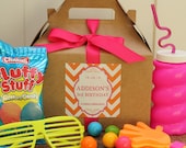 Set of 8 - Birthday Party Goodie Box  - Chevron Design // Sweet 16 Party Favor Box // Kids Party Favor Box // Goodie Bag