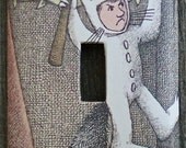 Where the Wild Things Are Light Switch Plate / Upcycled / Recycled