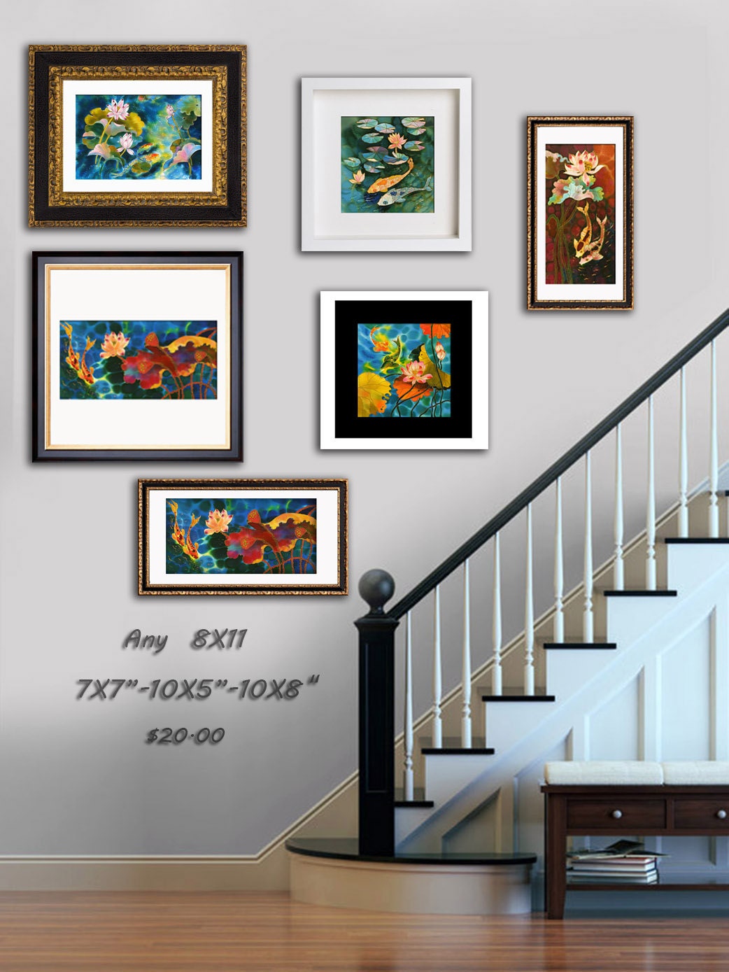 ANY 7inx7in or 7inx10in or 5.5inx10in -Printed on 8.5x11  Matte Paper-Giclee Print-Fine Art Reproduction-Prints and Posters-Custom Size
