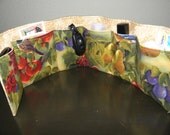 Flat Purse/Handbag Organizer Insert - Beautiful Bird/Fruit Print - 6 Pockets by Cile