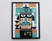 Nutcracker Print, limited edition screenprint, 30 x 40 cm