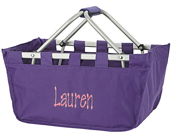 MONOGRAMMED  Market Tote - LARGE - Solid Color - Personalized - Wedding Gift - Bridal Shower