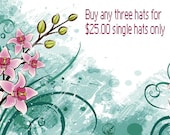 Three hats of your choice