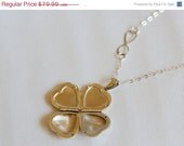 ON SALE Folding Heart Locket,Sterling Silver Heart Locket,Infinity Necklace,Infinity Locket,Wedding Necklace