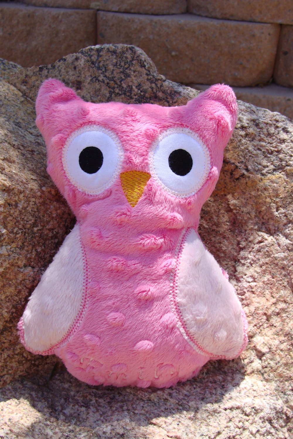 Minky Owl - GLOW IN DARK - Personalized - Tooth Fairy Pillow - Soft Toy - - Stuffed Animal