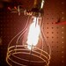 Vintage Machine Age Industrial Trouble Lamp, Work Light with Clamp