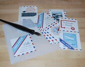 Airmail Sticker Set of 24 plus twine