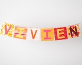 Custom Fabric Name, Word Banner in the VIVIENN Collection