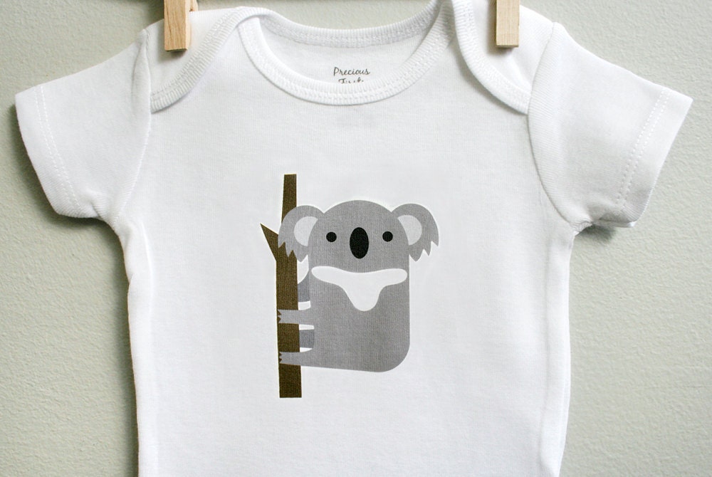 Baby boy clothes, koala. Long or short sleeve. Your choice of size.