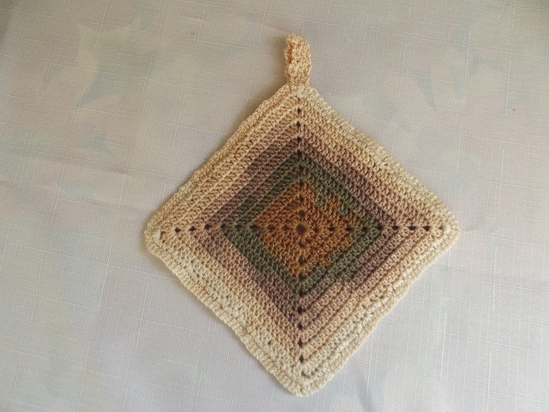 1 Pcs Handmade Crochet Doubledeck Potholders Kitchen Accesories...COTTON...