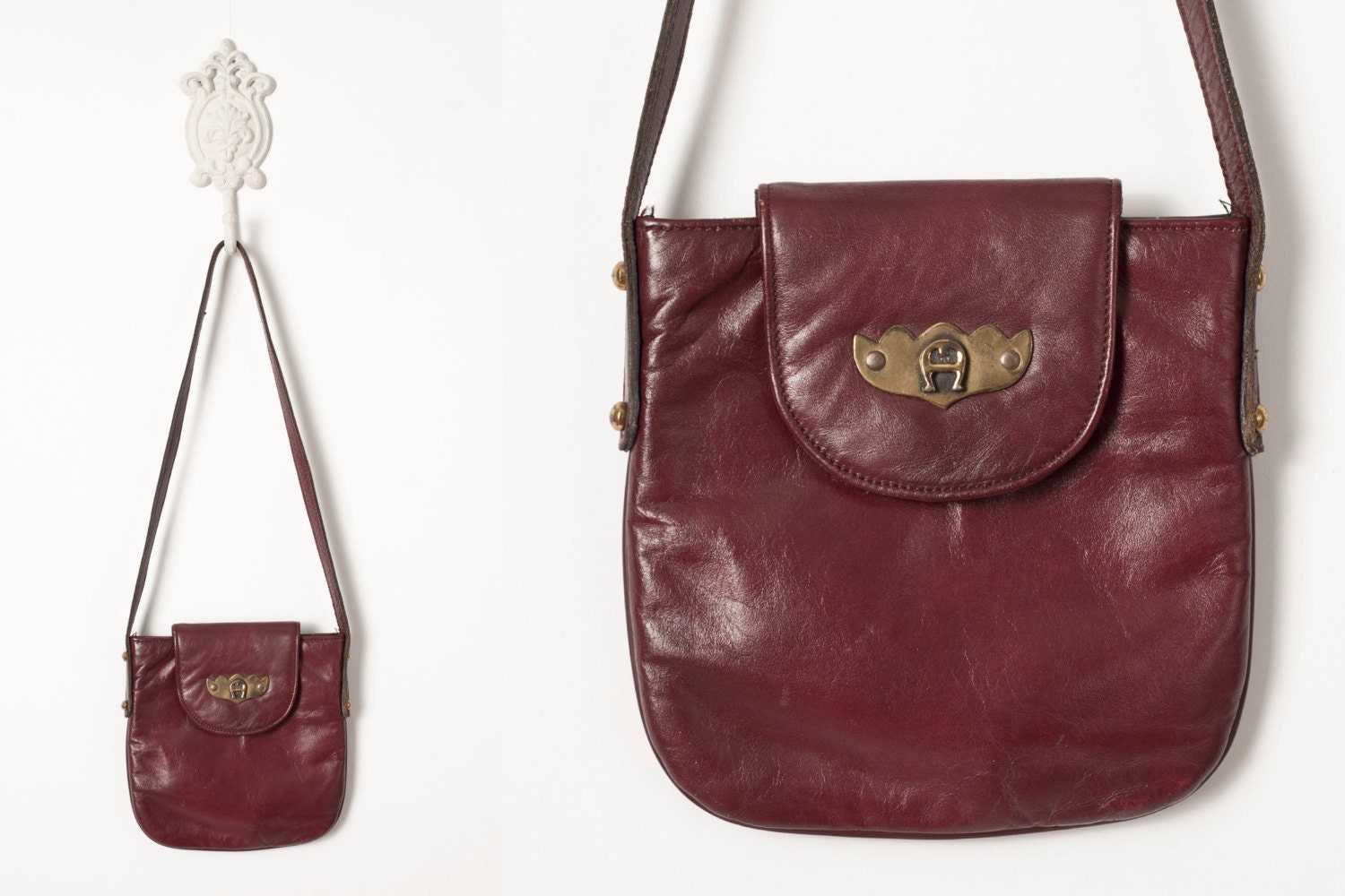 Vintage Purse // Mini Leather Handbag // Etienne Aigner Bag