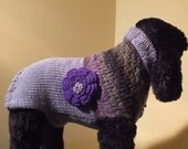 Dog Sweater Hand Knit Fiesta Large 19 inches Long