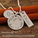 Hand Stamped Necklace - Personalized Jewelry - Sterling Silver Jewelry - Love you just the way you are (Autism Awareness)