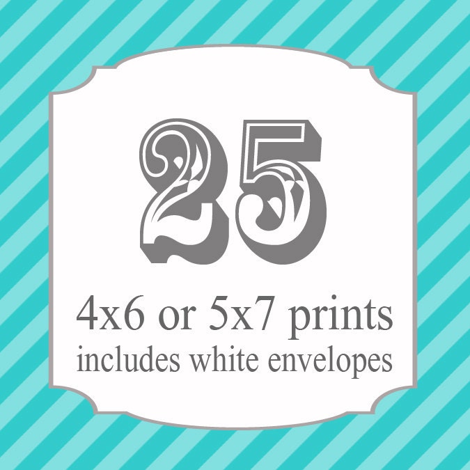 25 Printed Invitations (includes white envelopes) Il_570xn