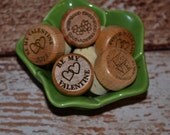 Wine Stopper Wood Monogram Initials Custom Engraved Mother's Day Wedding Favors Birthday