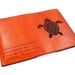 Personalized Passport Leather Holder - Tribal Turtle