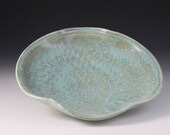 Serving Bowl- Peach Pit impression bowl -- alterted rim -- Family Size
