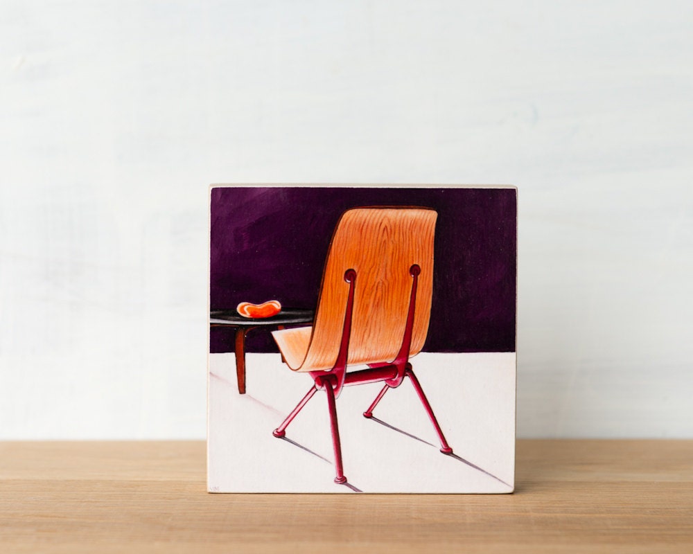 Midcentury Modern Art Block - Antony Chair, vintage, wood chair