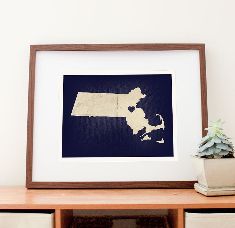 Boston, Massachusetts Love Print, 14" x 11"