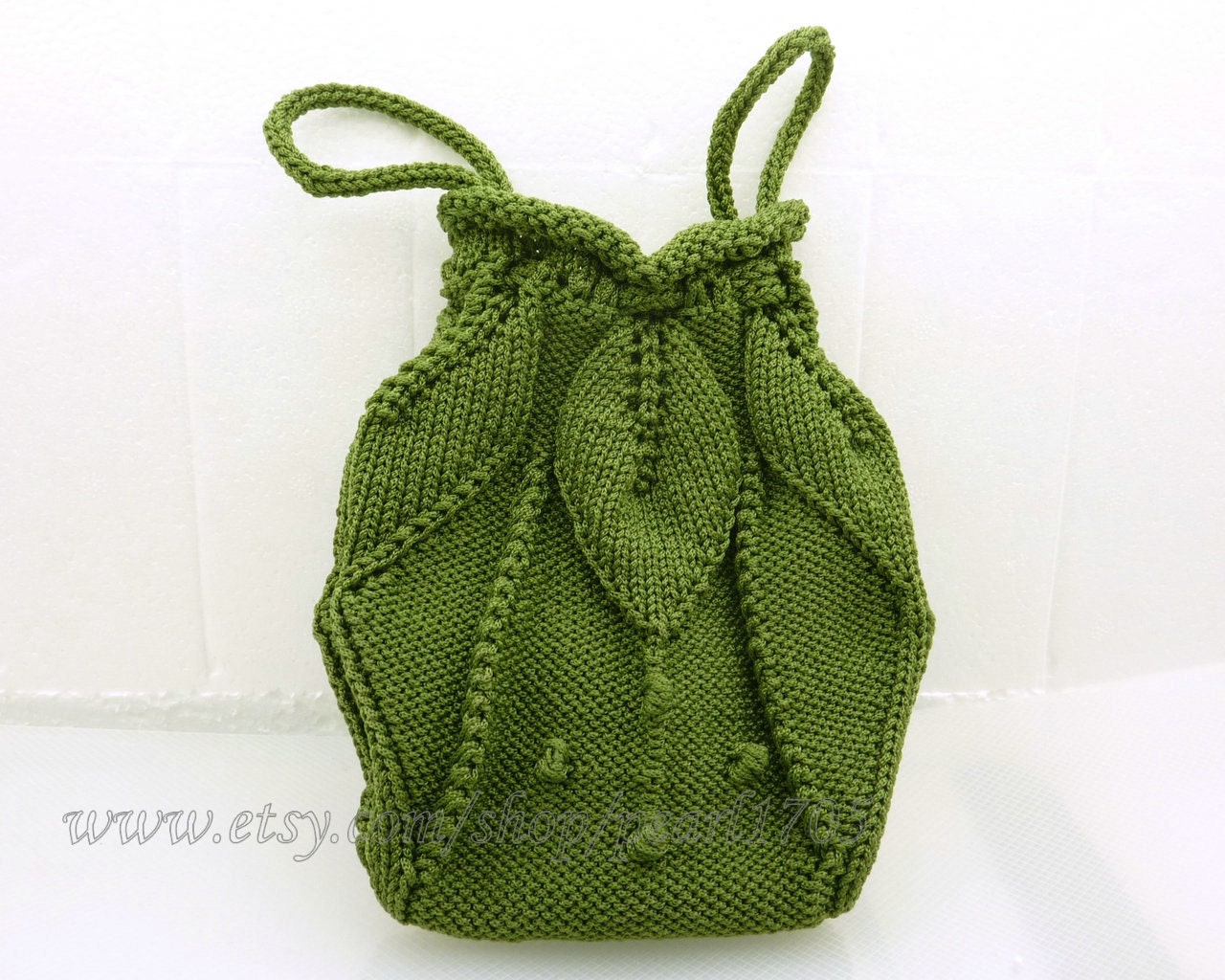 Grass Green Handmade Knitting Needle Bag-- Purse--Knitting Needle Handbag--Wallet--Ready To Ship