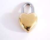 Small Heart Padlock - Wedding Gift for Him for Her heart lock heart key Love Lock shabby chic wedding decor rustic wedding