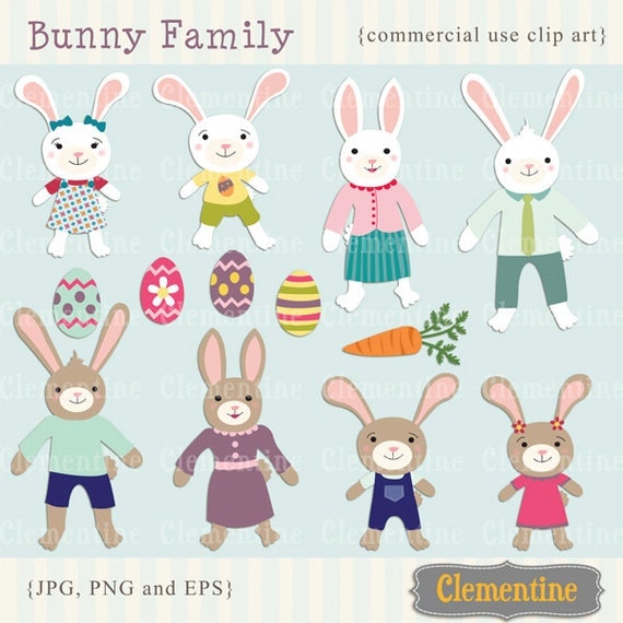 40% OFF SALE -Easter clip art images, Bunny clip art, Easter vector, royalty free clip art- Instant Download Il_570xn