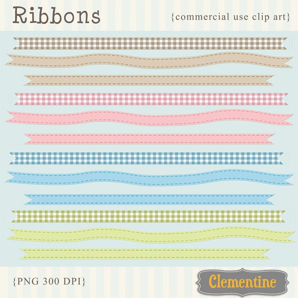 40% OFF SALE -Ribbon clip art images, ribbon clipart, royalty free clip art- Instant Download Il_570xn