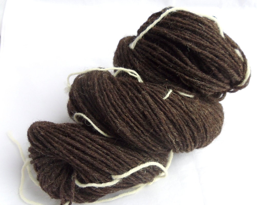 Jacob Wool, DK yarn , double knitting wool, british wool, black wool, 100g