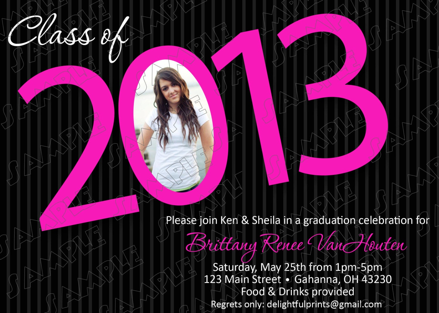 Graduation announcement or invitation ANY color...DIY you print custom photo card by delightfulprints Il_170x135
