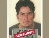 A CHARLIE SHEEN Christmas - Funny Christmas Card - Mature Holiday Card